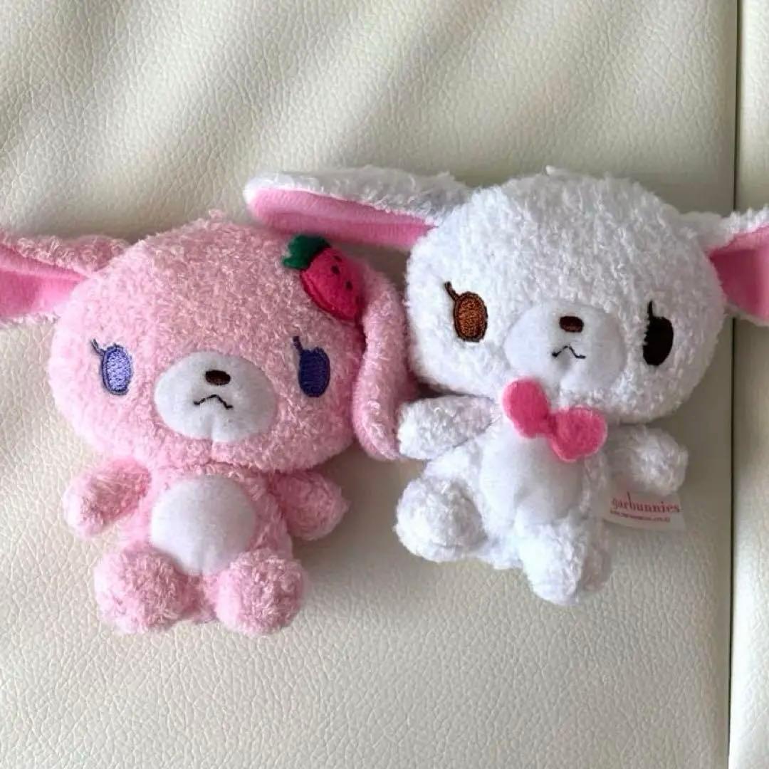 【セット】シュガーバニーズ しろうさ ストロベリーうさ マスコット ぬいぐるみ