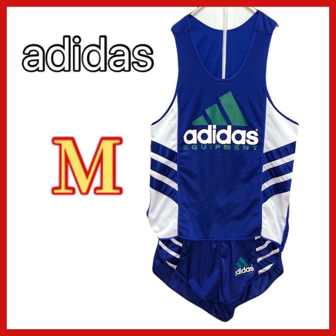 90s 【adidas】 デサント製 陸上 ランニング セットアップ 上下
