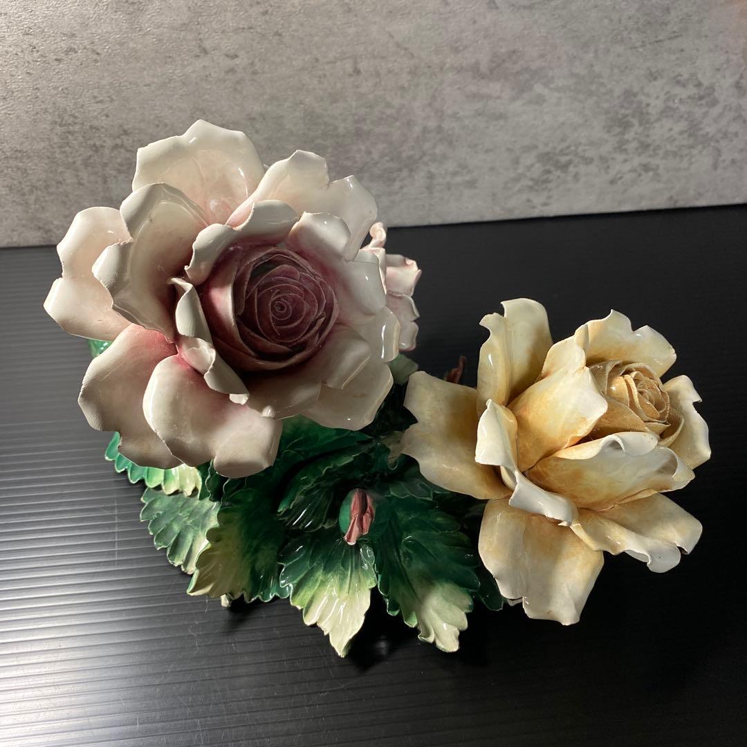 カポディモンテ　イタリア　陶花　アンティーク