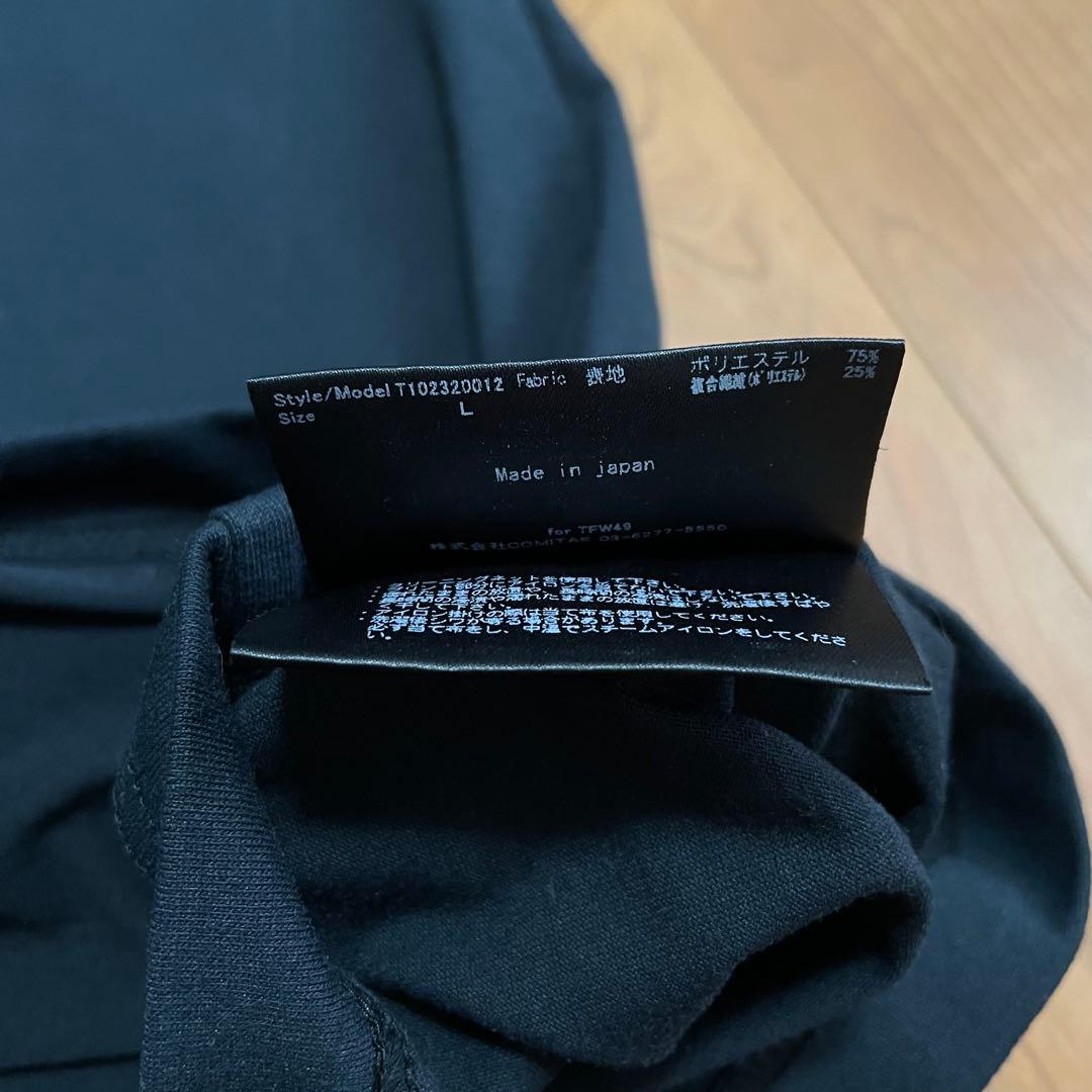 TFW49 ハーフモックネック ロングT ブラック　L ゴルフ