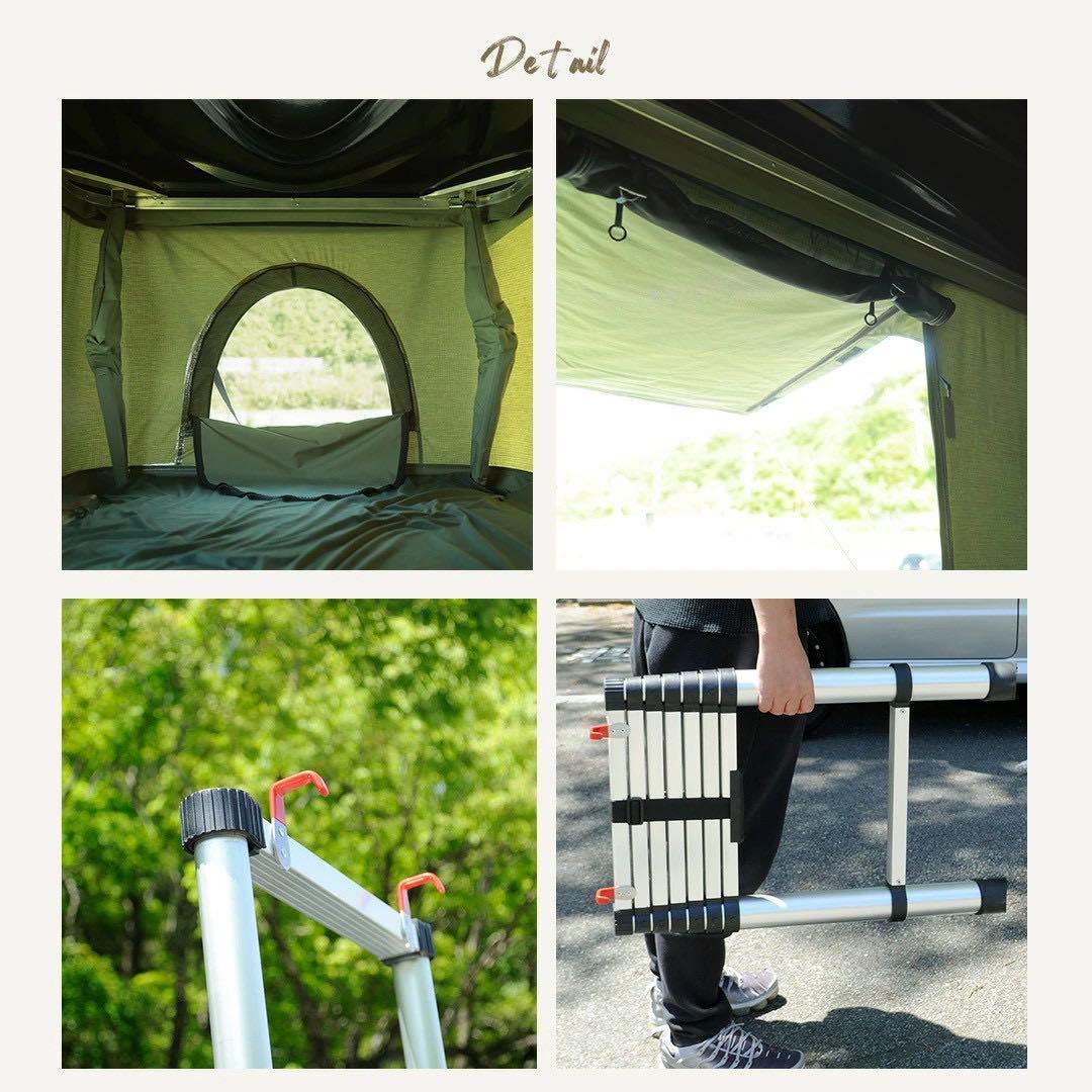 新品未使用 SHINOBI ルーフテント ハシゴ付 タワー型 ホワイト/ベージュ