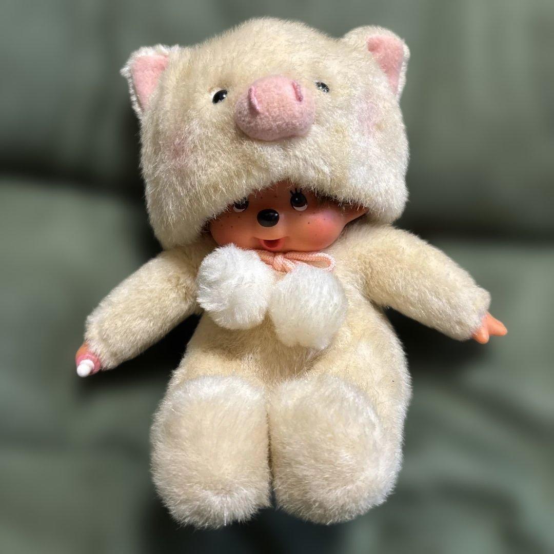 モンチッチ　ぬいぐるみ　アニマルドレスぶた