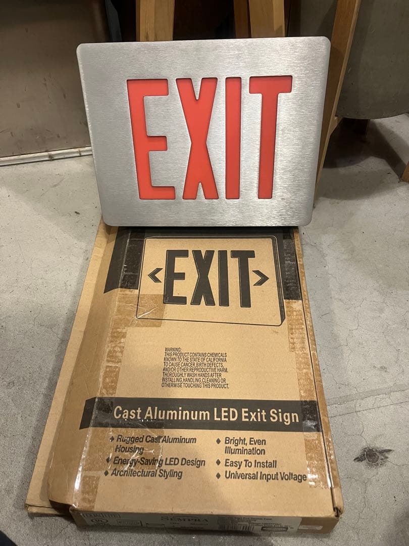 アルミニウム LED EXIT サイン