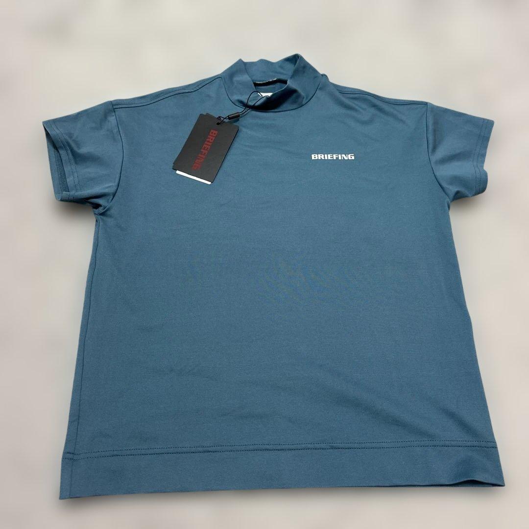 2024 BRIEFING ブルー ハイネックシャツ M
