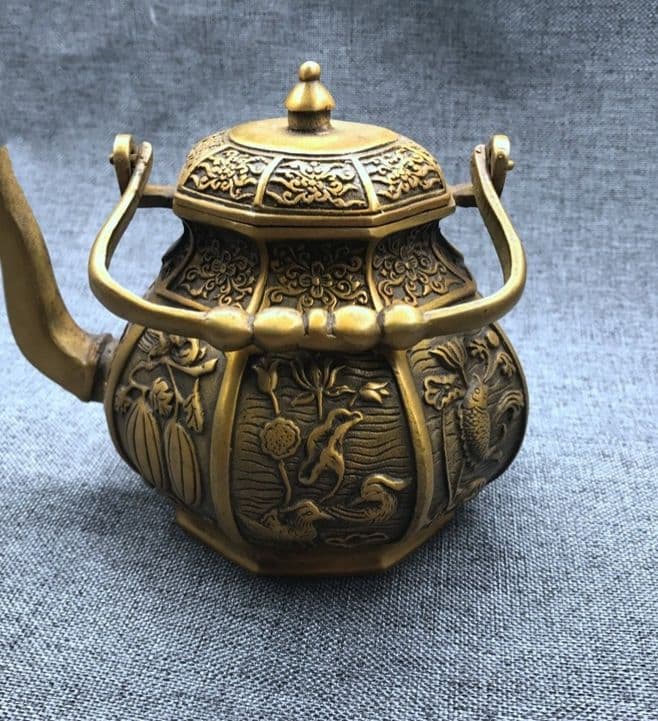 黄銅八宝壷の装飾工芸品、贈り物、コレクション銅器