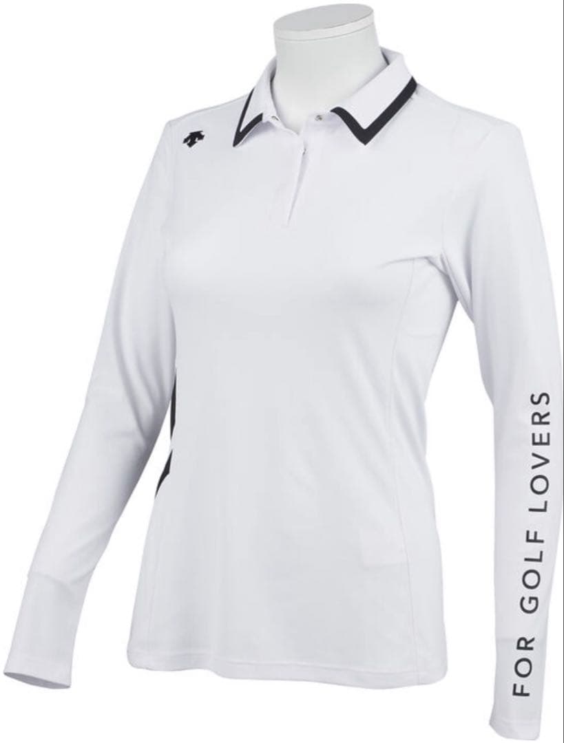 デサントゴルフ　ソロテックス鹿の子ライジング切り替えシャツ　UVケア