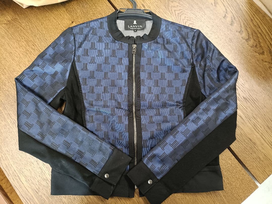 LANVIN ネイビー ブラック ブルゾン 38