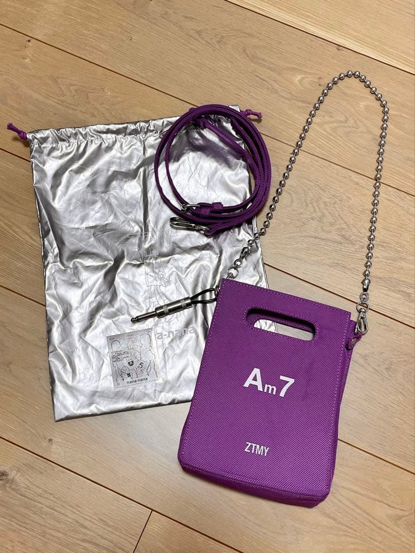 ずっと真夜中でいいのに nana-nana バッグ ステッカー パープル