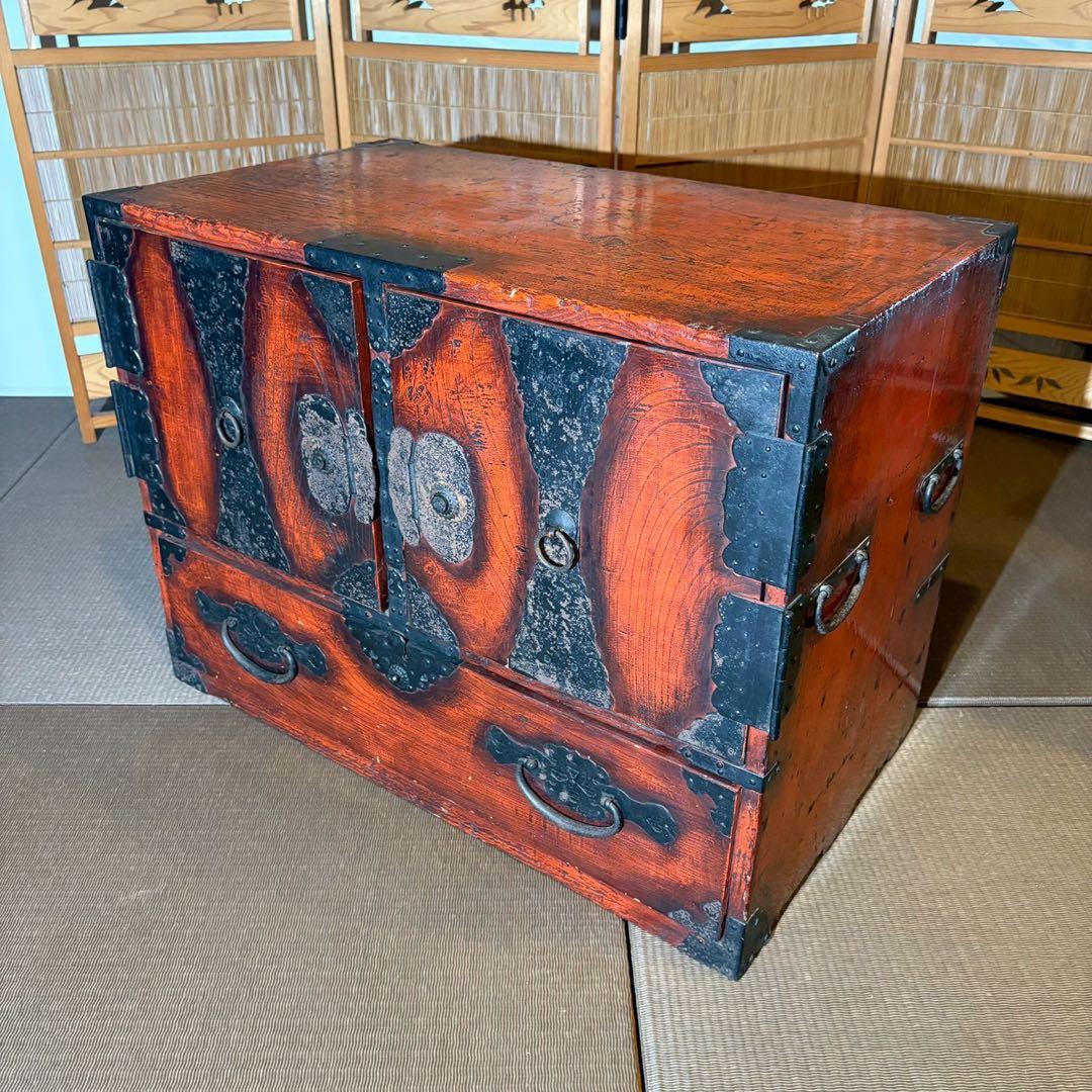 船箪笥　時代箪笥 引出し収納 和家具 アンティーク 伝統工芸 レトロ 和室 座敷