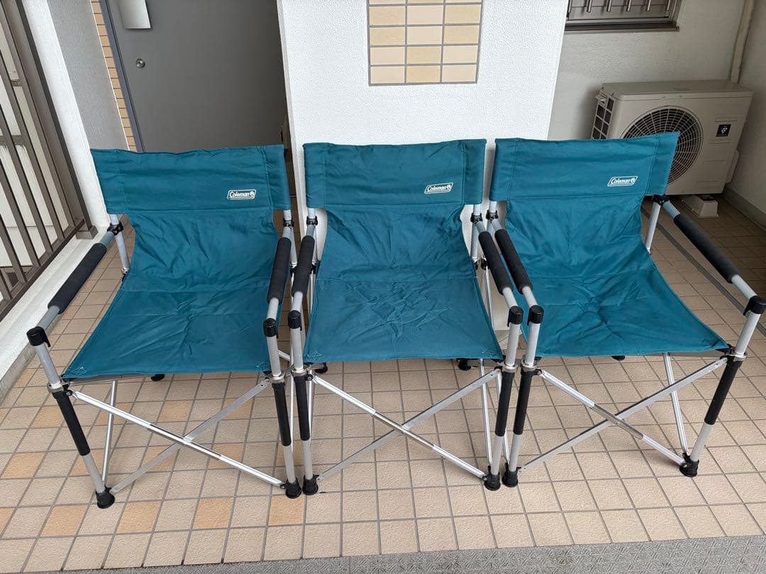 Coleman 折りたたみチェア ターコイズ 3脚セット★バラ売対応可能！