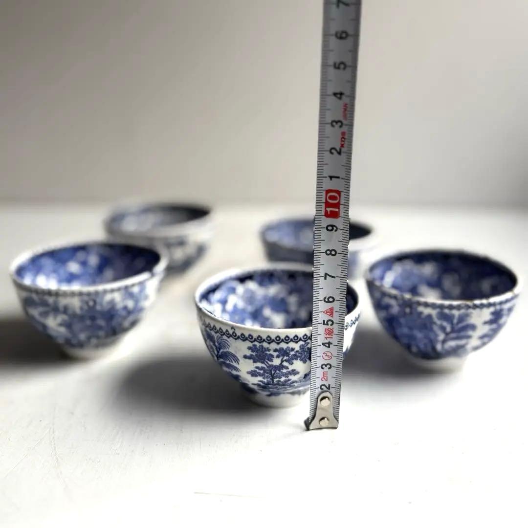 753 アンティーク オランダ デルフト焼 ティーボウル 煎茶椀 5客 金継ぎ