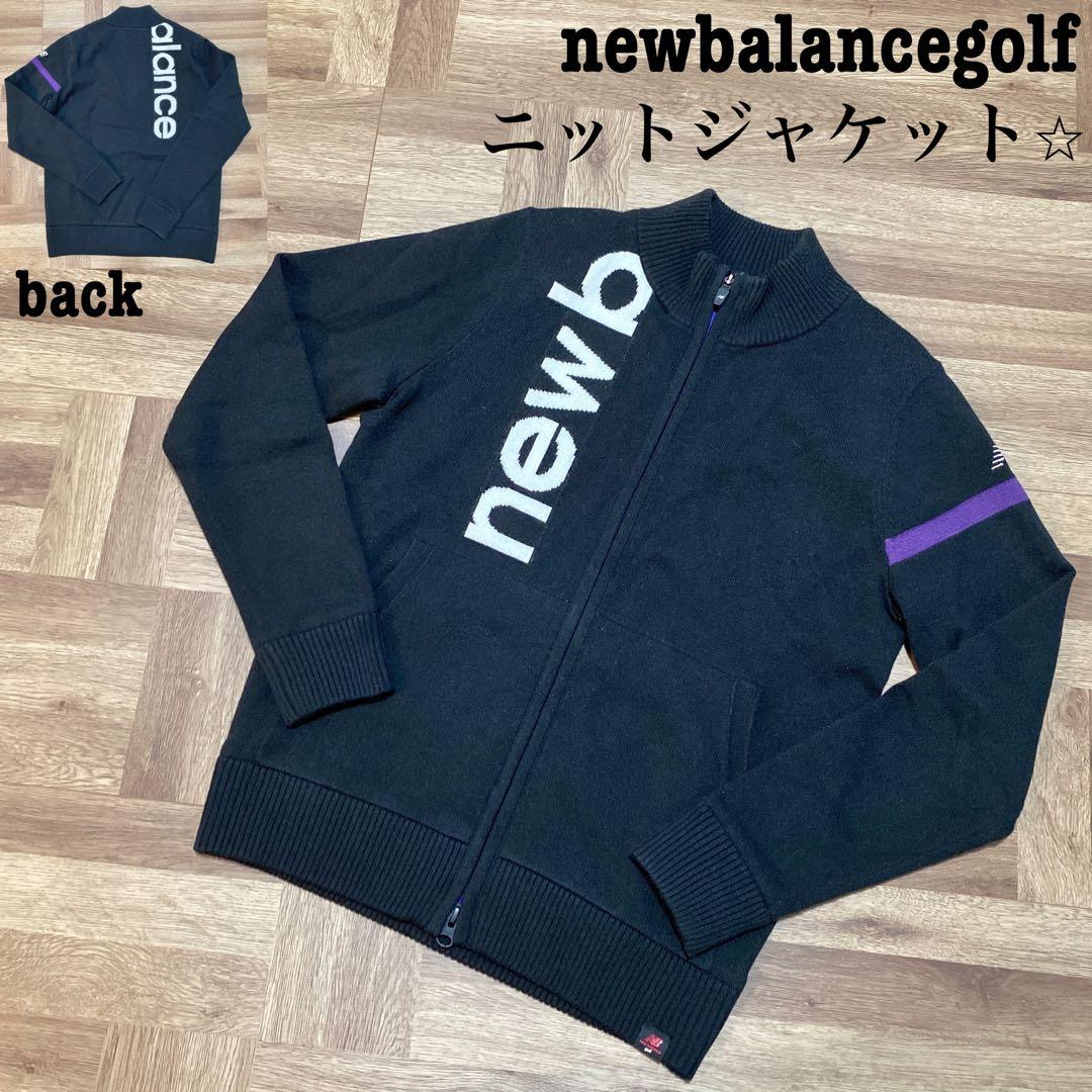 美品♡ニューバランスゴルフ♡ニットジップジャケット♡ブラック♡ホワイト♡S