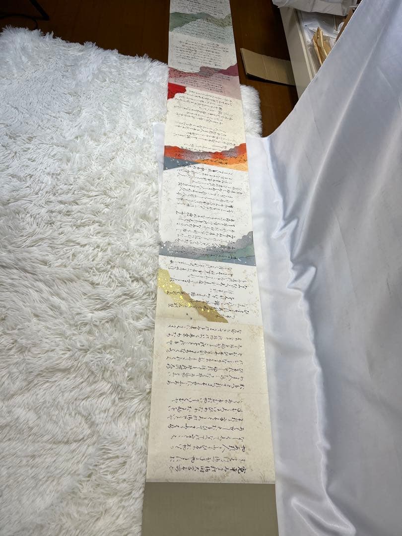 掛軸 巻物 馬場汀舟作 藤原公任「 石山切伊勢集 」912