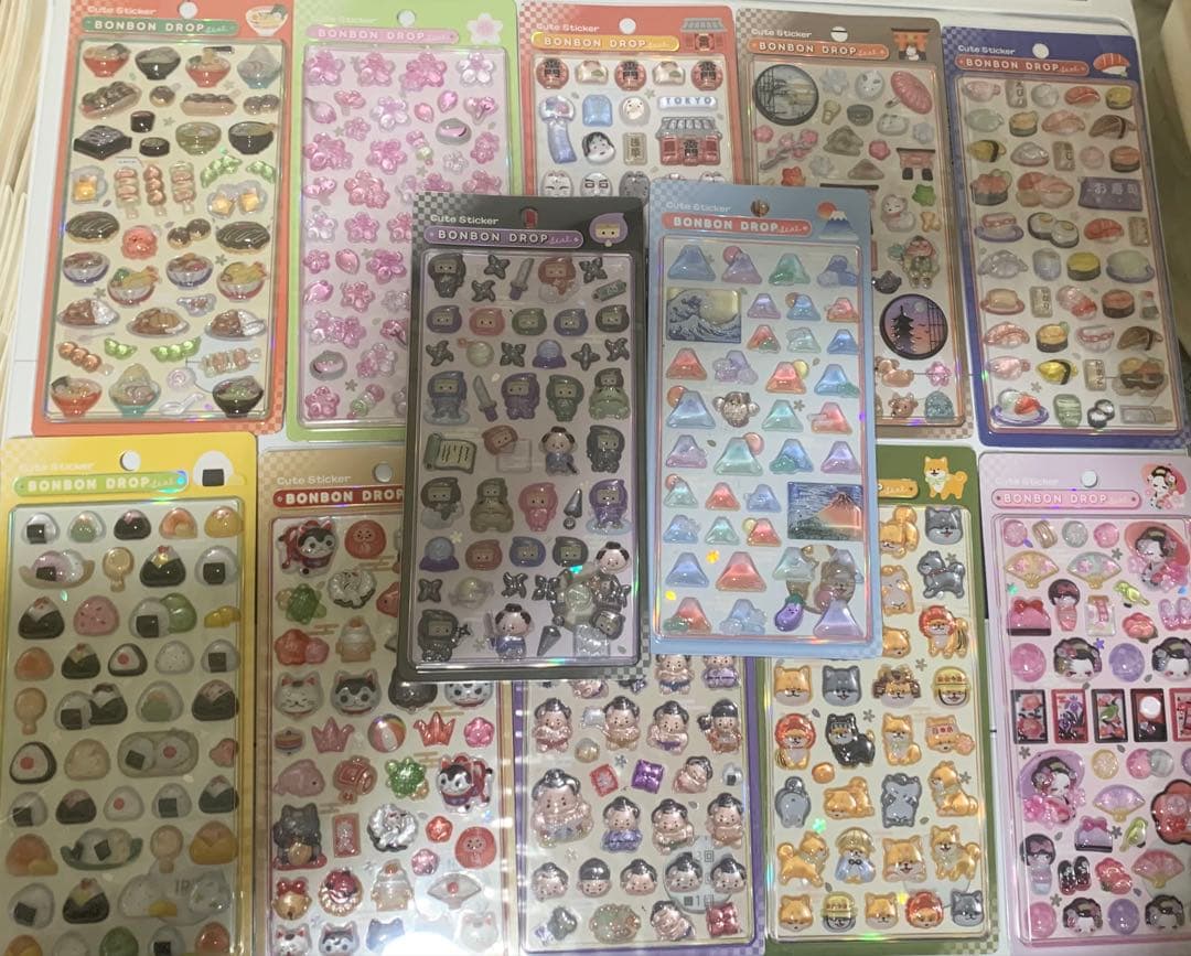 ボンボンドロップシール 和柄 12種コンプリートセット