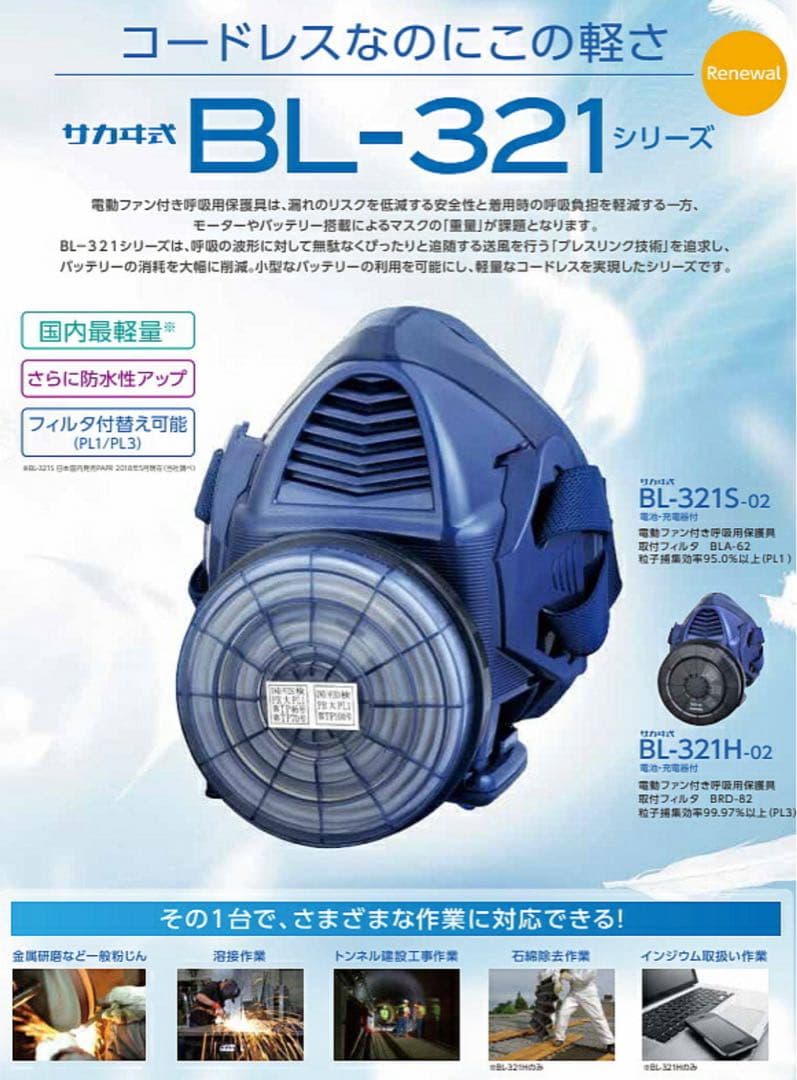 サカエ BL-321 シリーズ 防塵マスク