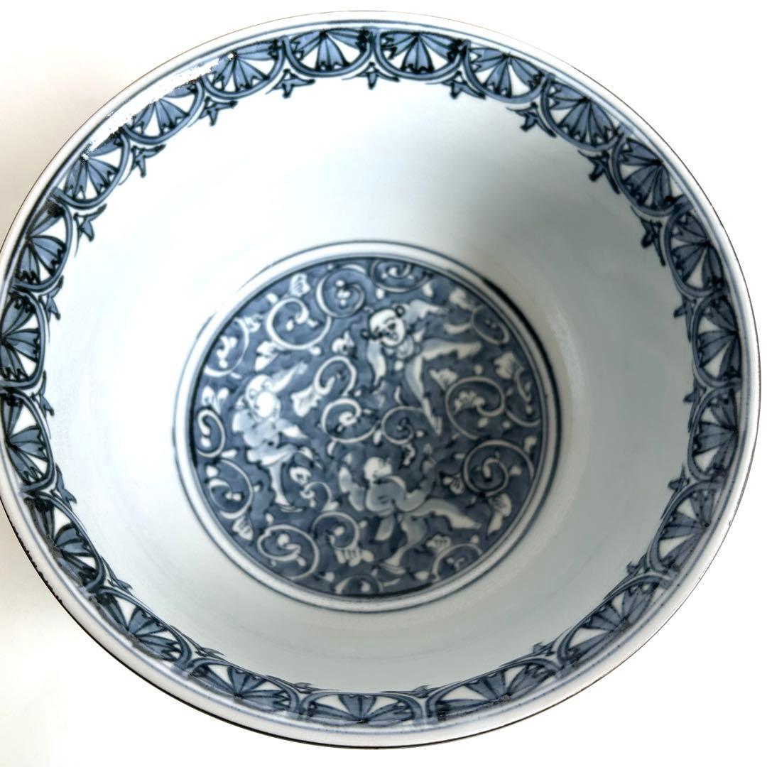 清水焼　京焼 瑞昭窯　名匠 二代目　大野瑞昭作 染付け 深鉢 鉢 食器 和食器