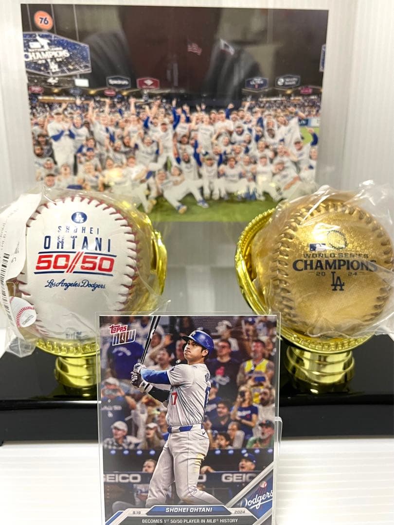 大谷翔平　50-50達成記念ボール&Champion記念ボール&50-50カード