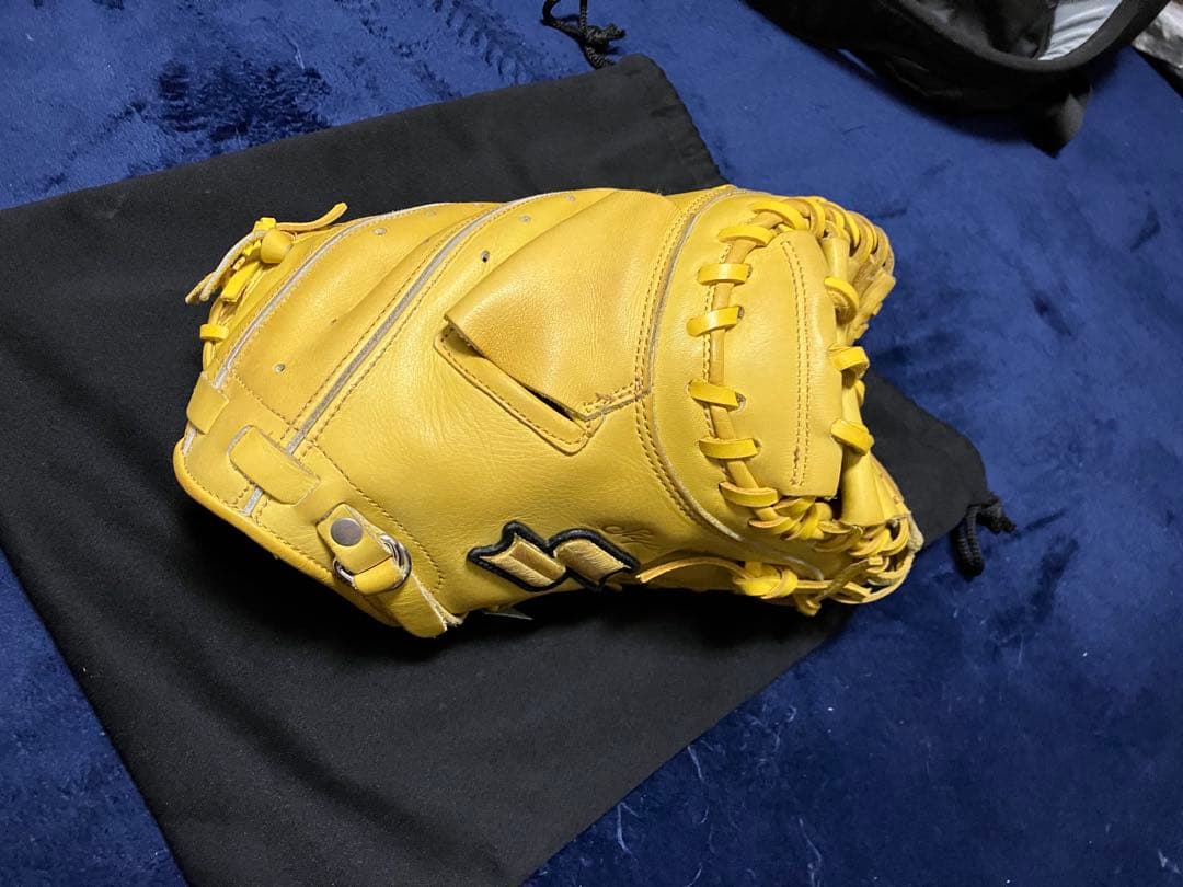 イエロー レザー キャッチャーミット
