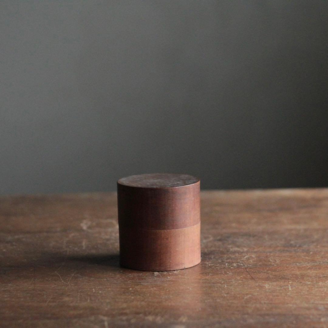 佳き木肌 古い 茶筒 茶入 古道具 アンティーク