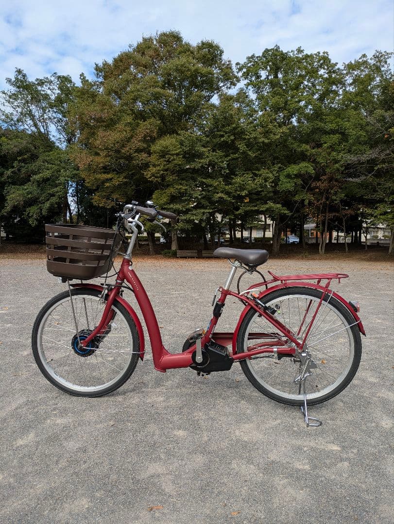 かあブリヂストン 電動アシスト自転車 ラクット レッド24インチ