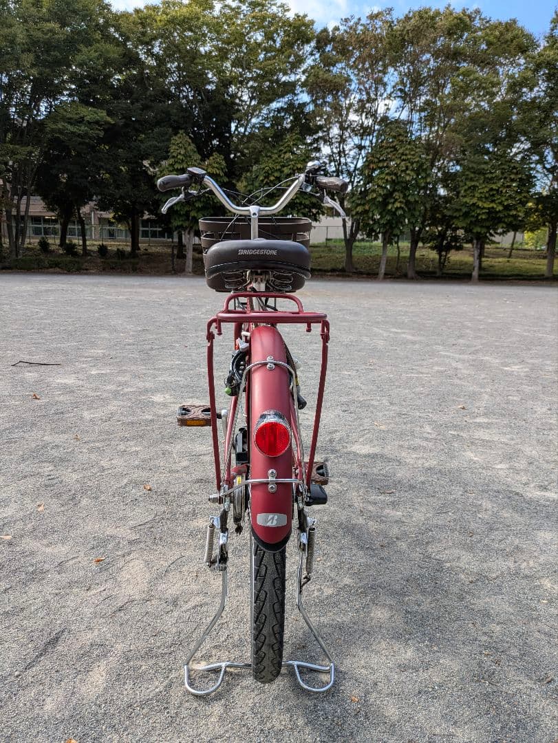 かあブリヂストン 電動アシスト自転車 ラクット レッド24インチ