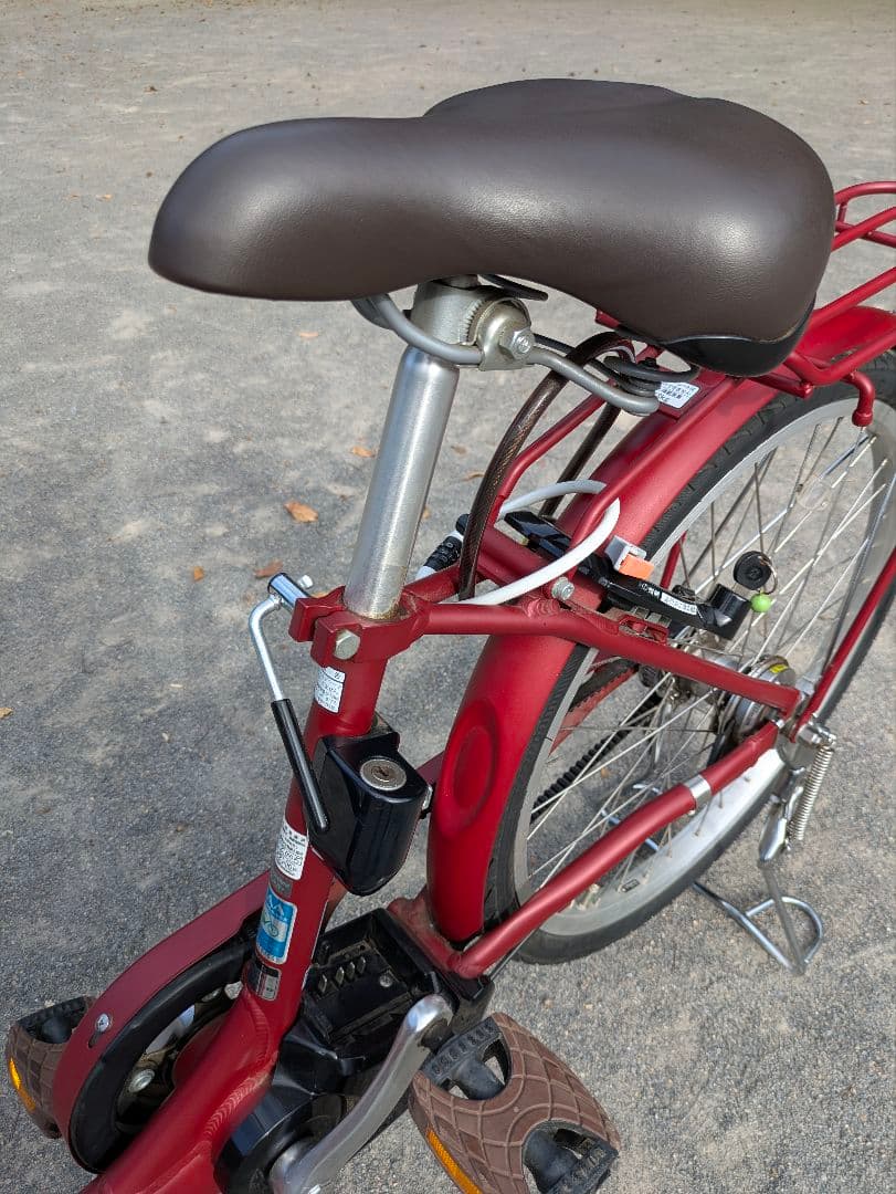 かあブリヂストン 電動アシスト自転車 ラクット レッド24インチ