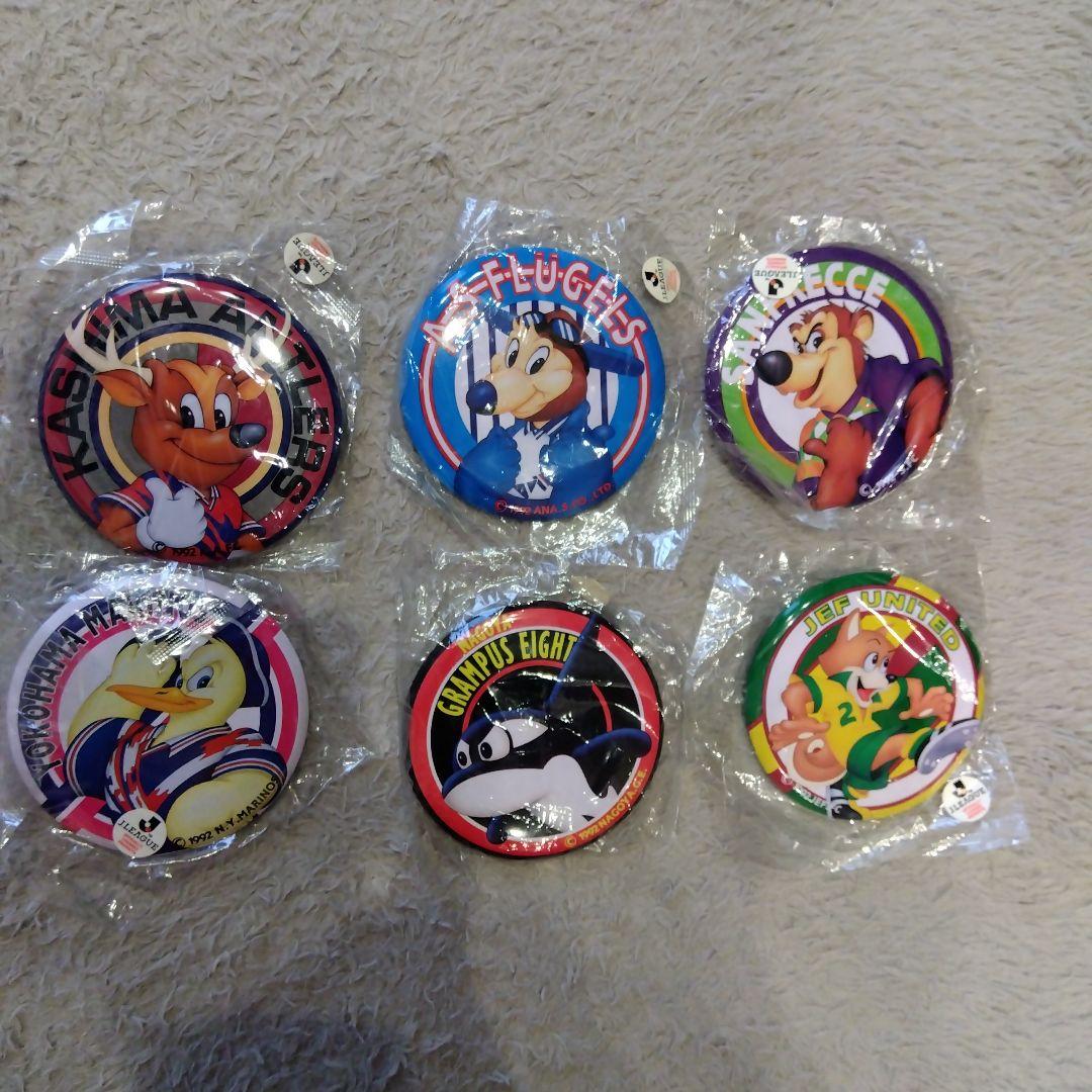サッカー　Jリーグ　公式缶バッジ　1992年　6つセット