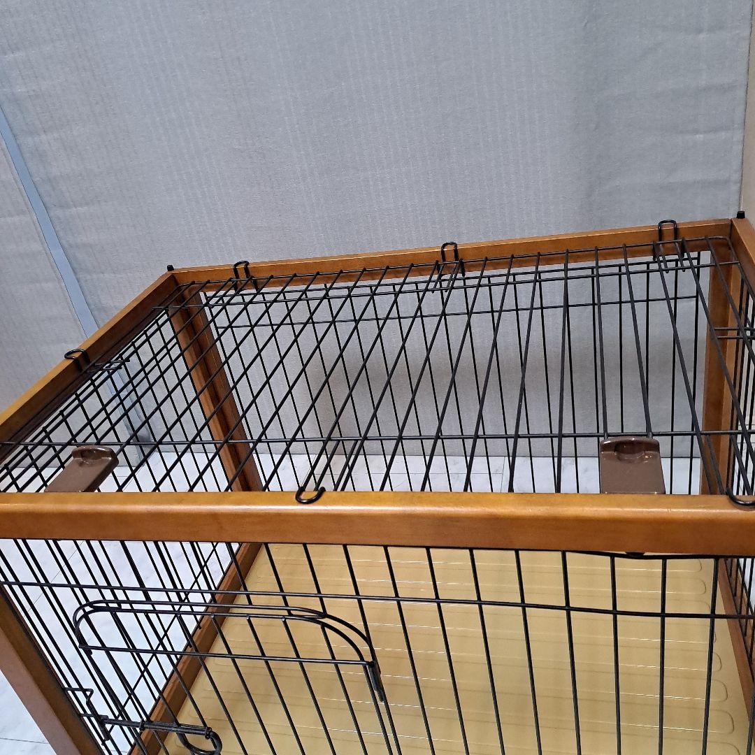 犬用ケージ 木製フレーム　屋根付き　ハウス　サークル　オマケつき