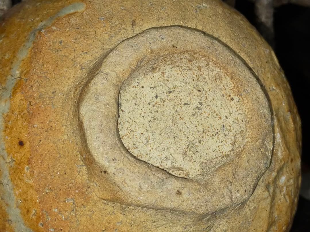 ♥とても古い　美濃焼　手捻り　茶碗　茶道具　骨董　古玩