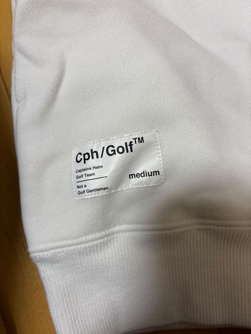 Cph/Golf ハーフジップスウェット M ホワイト キャプテンズヘルム