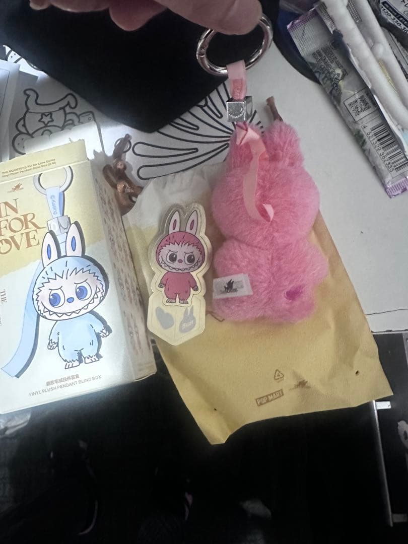 PIN FOR LOVE ピンク ぬいぐるみマスコット