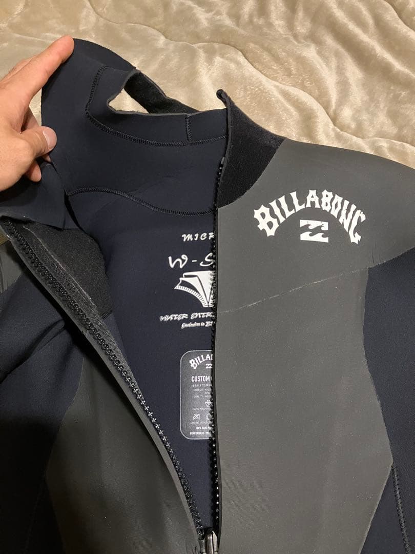 BILLABONG フルスーツ 裏起毛 5mmブラック グレー