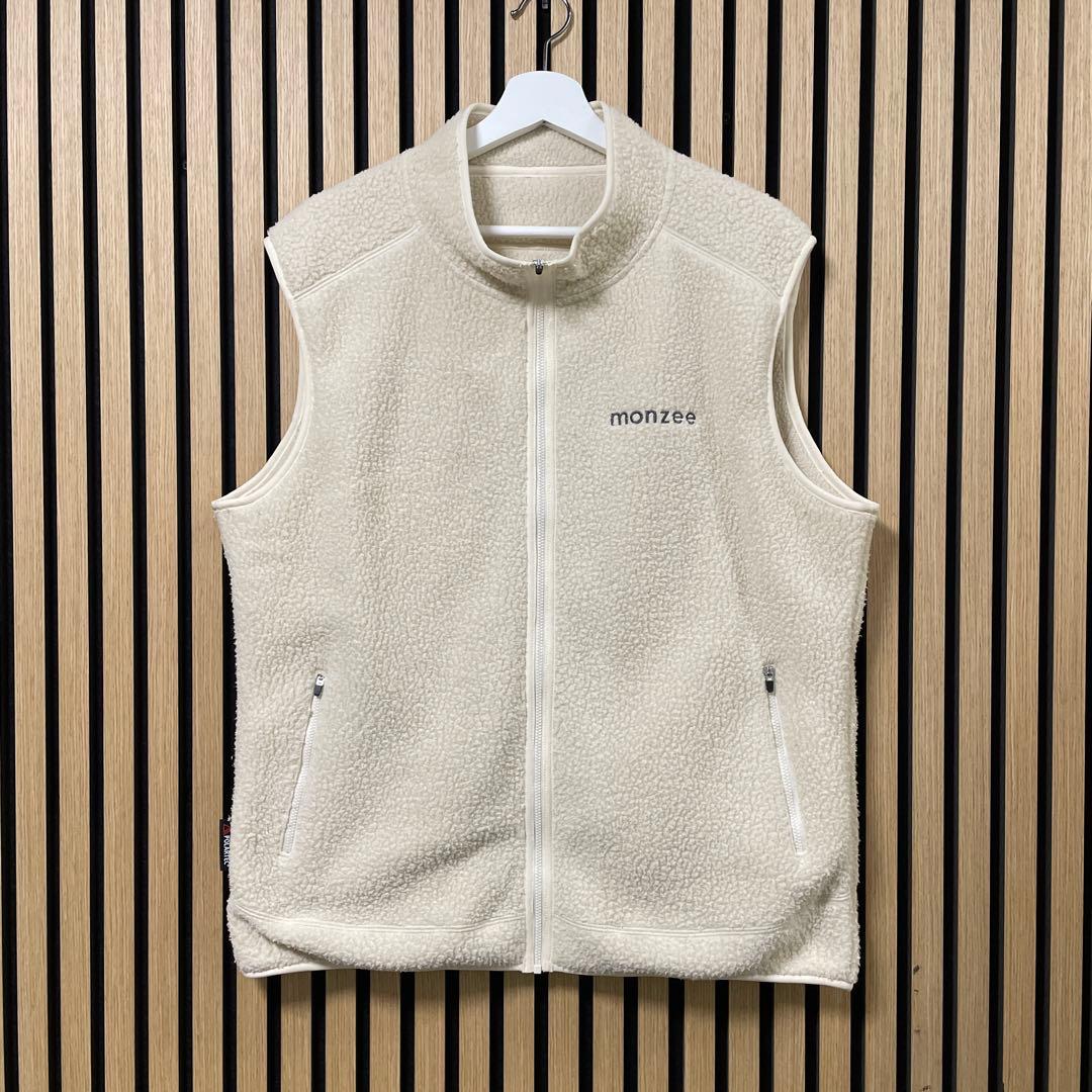 monzee アイボリー ベスト Lサイズ