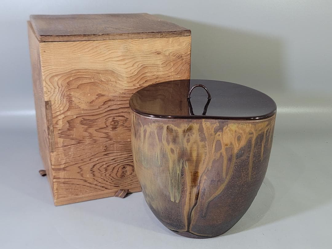 茶道具 古高取 水指 時代物 DT630