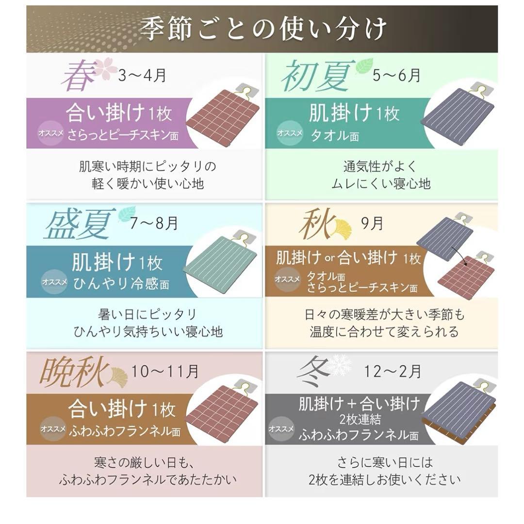 GOKUMIN 掛け布団 2枚合わせ オールシーズン 肌掛け 合掛け 洗える 抗