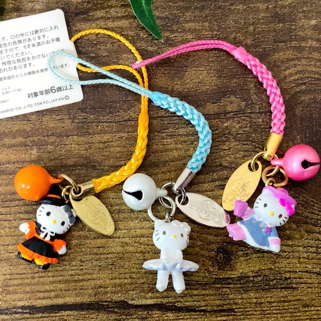 【レア】ハローキティ USJ限定　 マリリン　ウェスタン　ハロウィン根付　3点