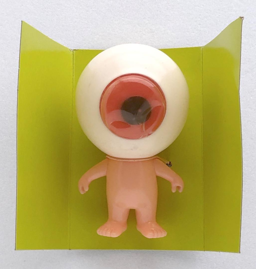 ソフビ人形★目玉おやじ★妖怪大事典つき ゲゲゲの鬼太郎（第３期）当時もの傷みあり