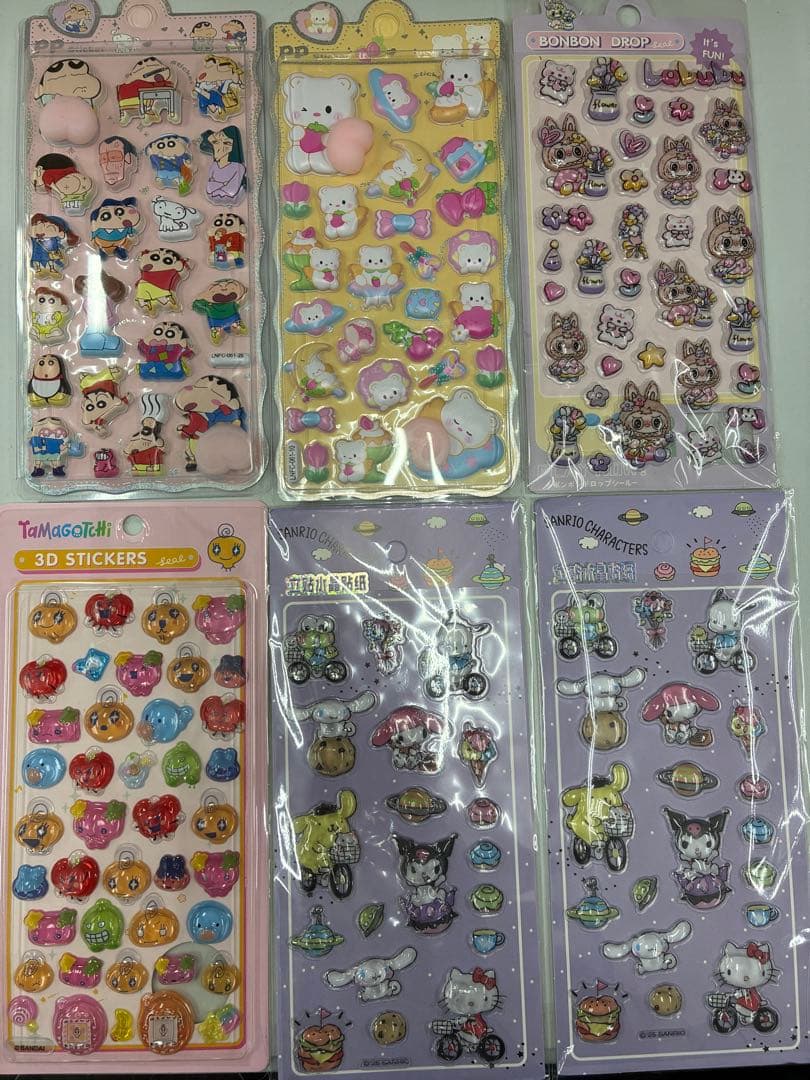 シール、ステッカー　まとめ売り　60シート+シール帳A8サイズ　リフィル付