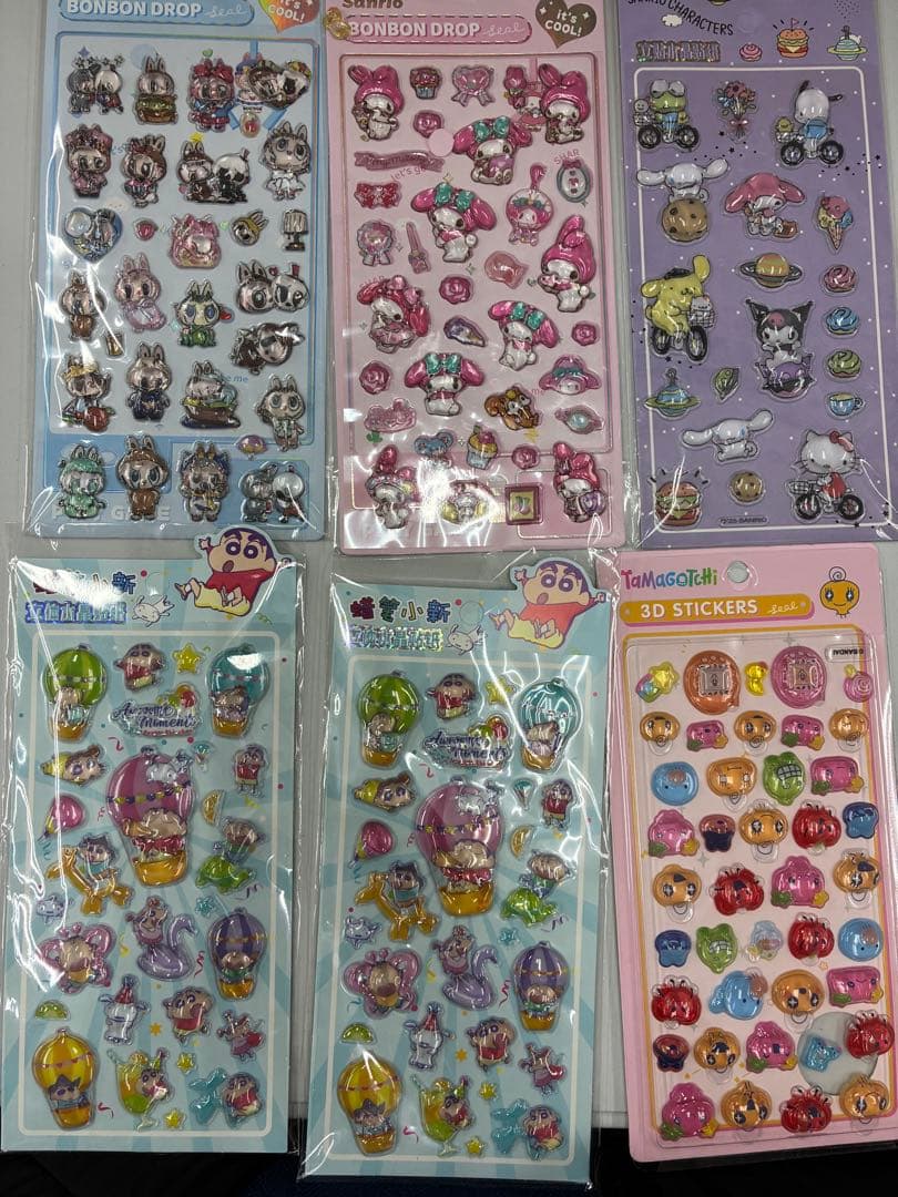 シール、ステッカー　まとめ売り　60シート+シール帳A8サイズ　リフィル付