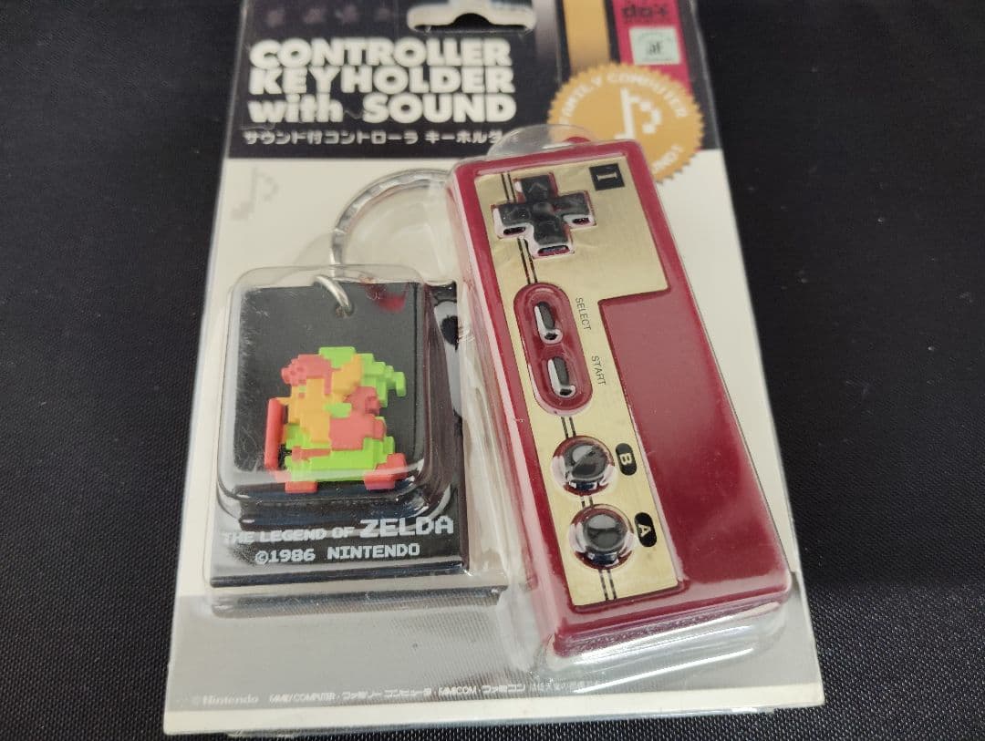 ゼルダ　ドット　サウンド付きコントローラー　フィギュア　キーホルダー