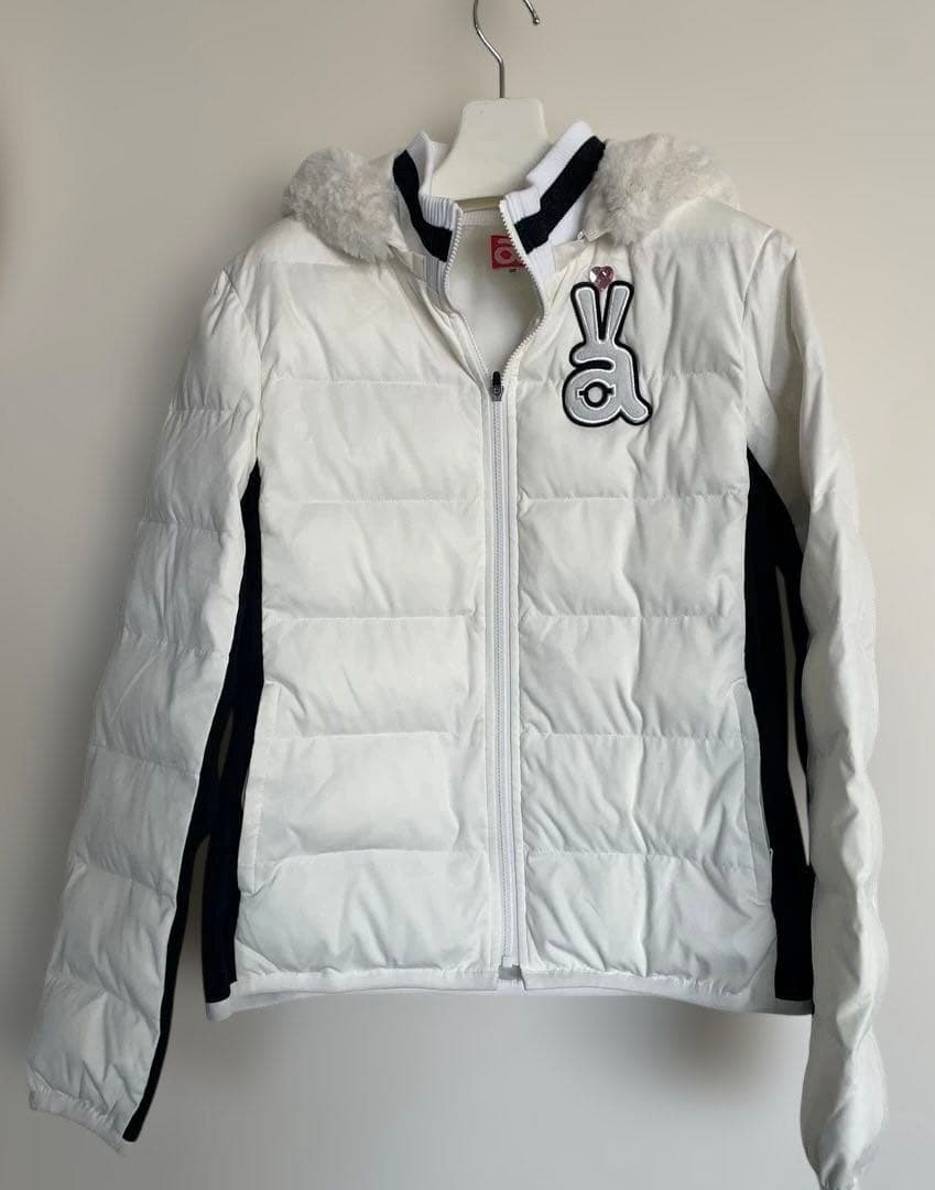 ホワイト フード付きジャケット