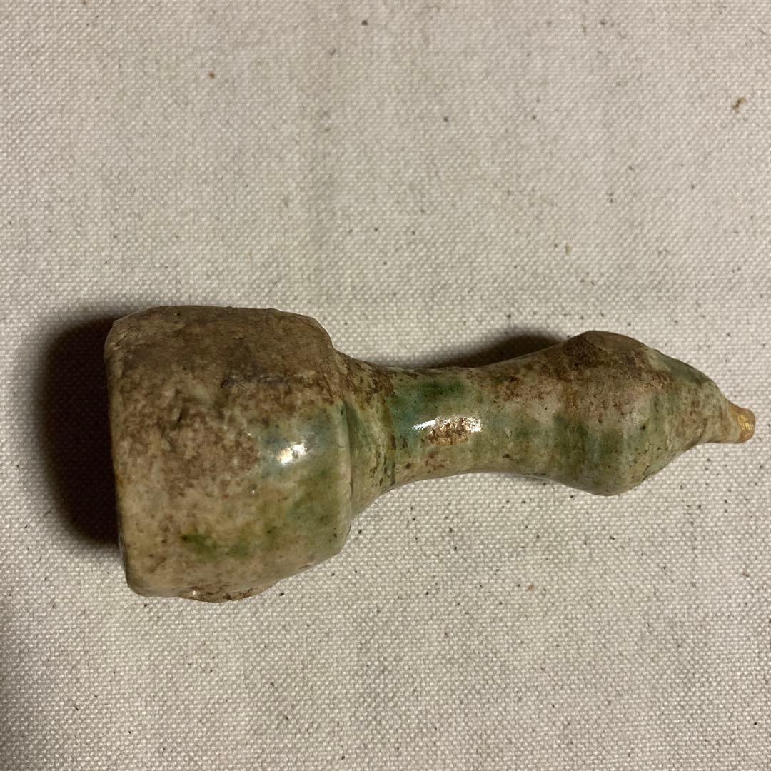 織部焼　煙管　陶器製 茶道具 木箱付き