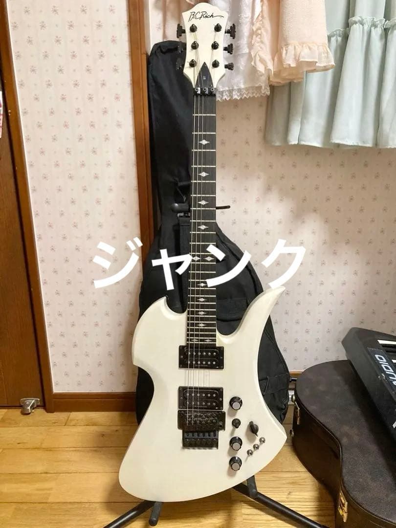 B.C.Rich パールホワイト モッキンバード エレキギター 6弦 ジャンク