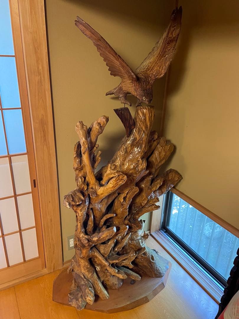 けやき　置物　レトロ　年代物　オブジェ