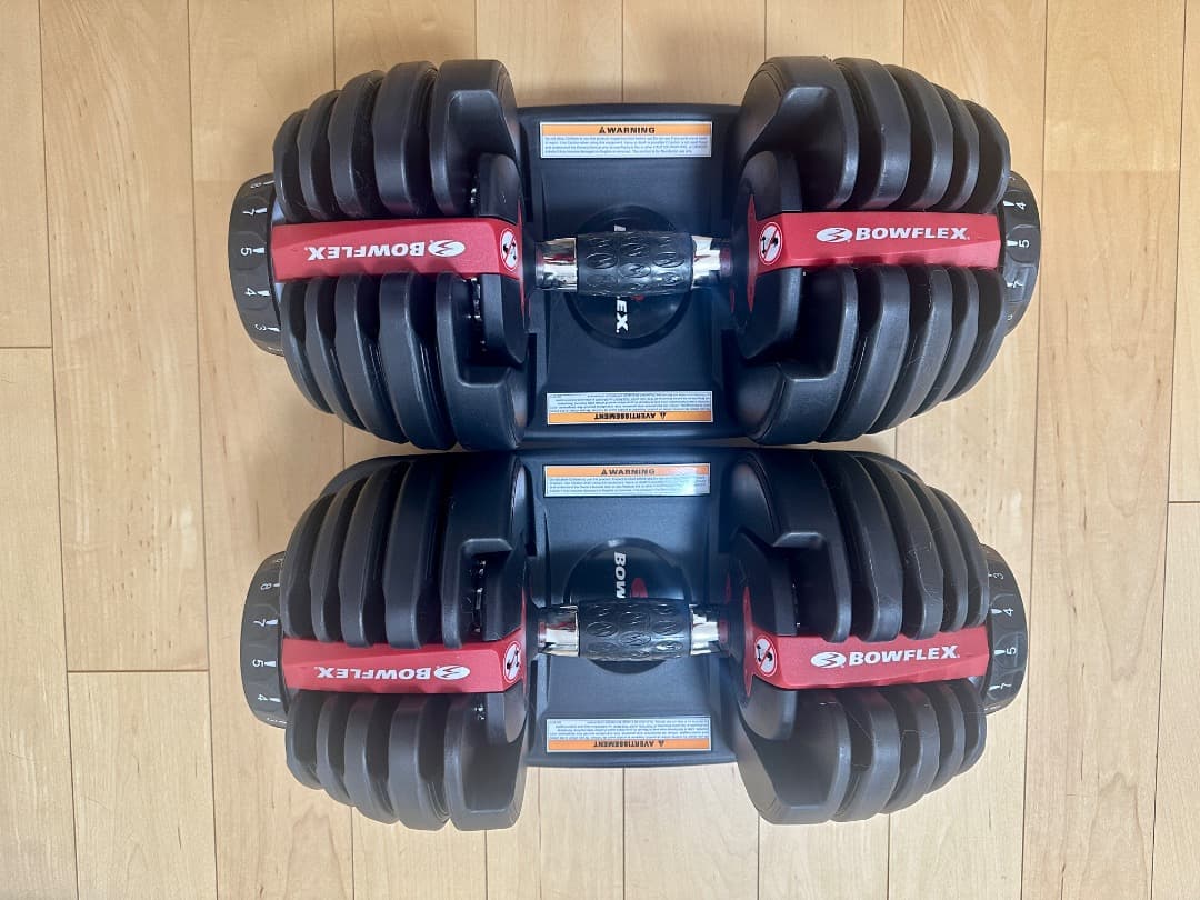 ①　①・② 共通（Bowflex 可変式ダンベル／1個ずつ）