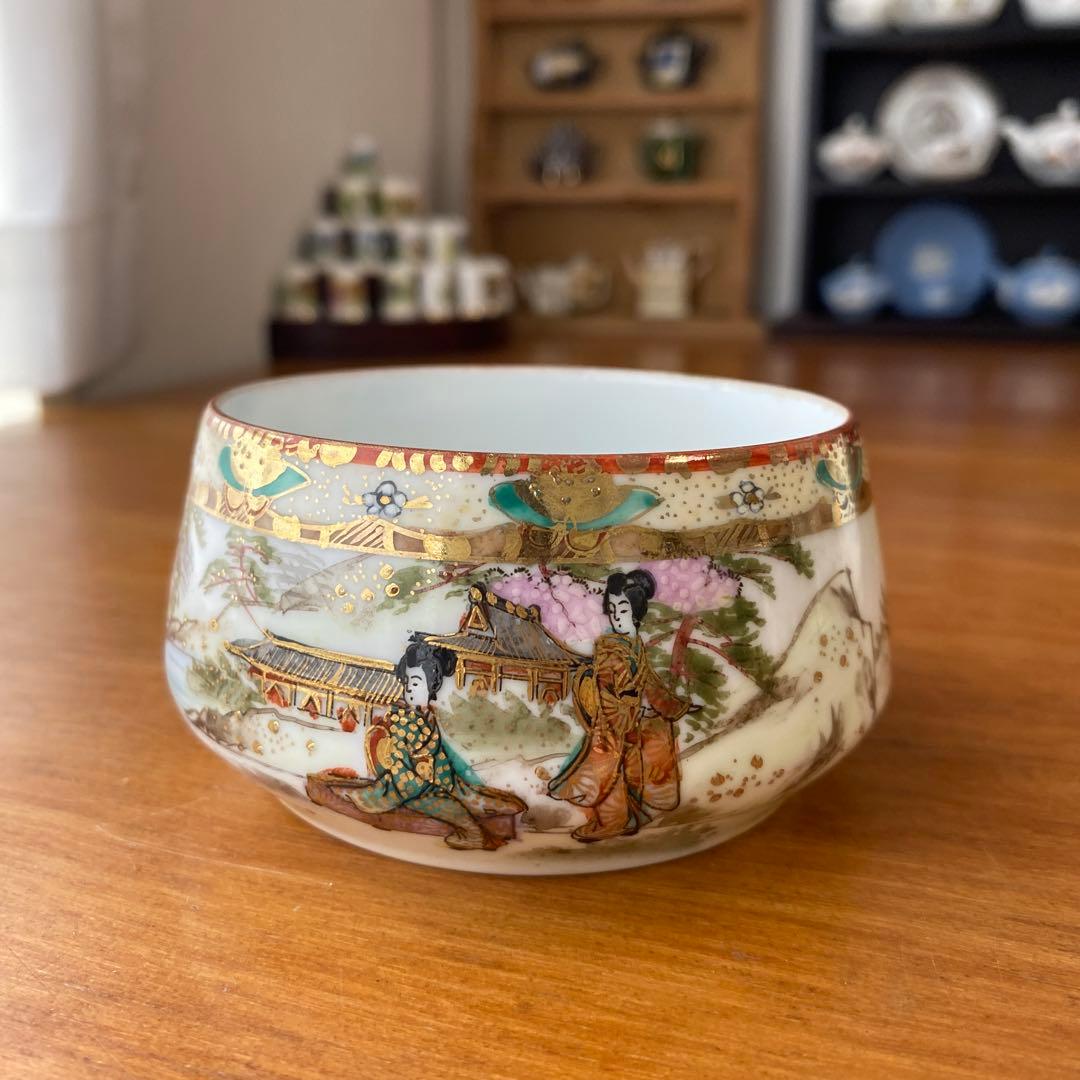 希少　オールドノリタケ　シュガーボウル 急須　英国里帰り品　人気の着物絵　芸者