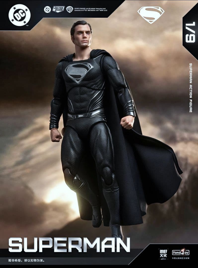 【Fondjoy】新品 正規品 スーパーマン ブラックスーツ DC1026