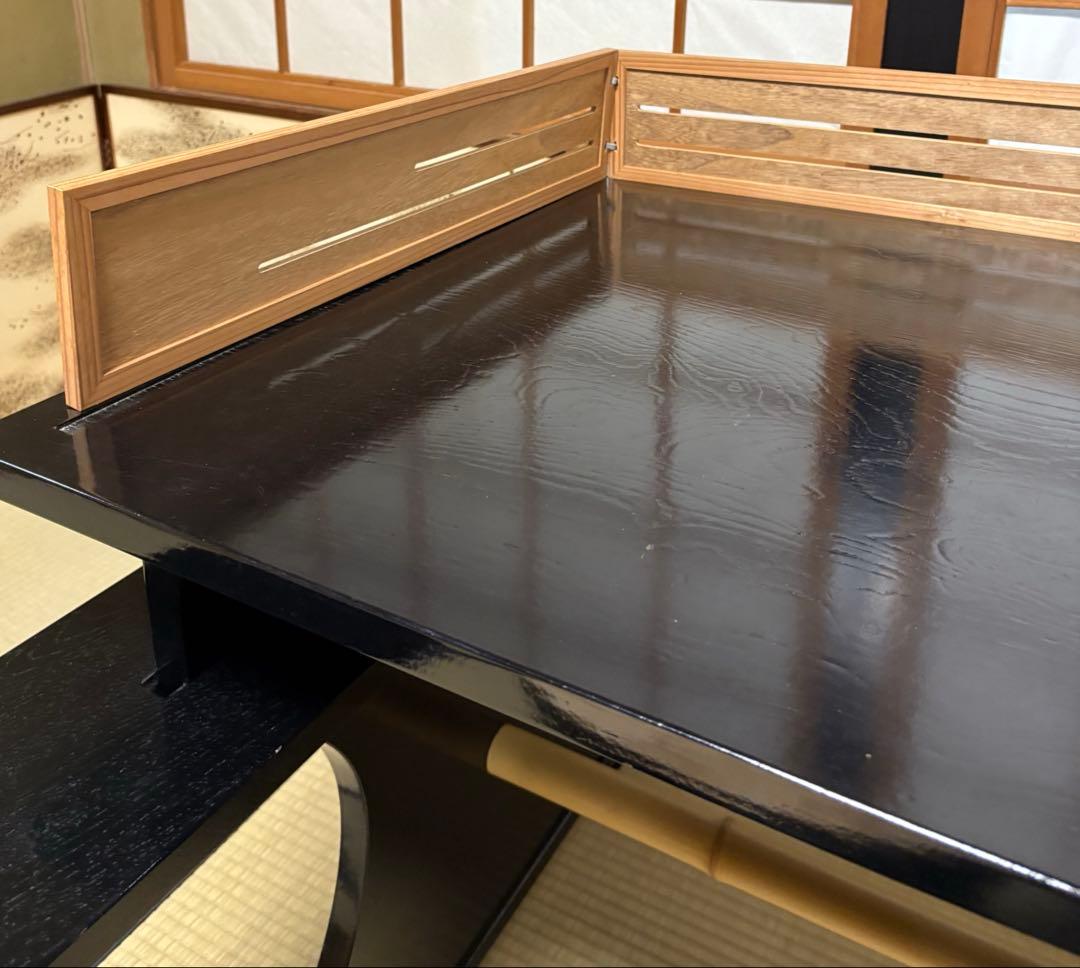 【中古品】茶道具 点茶盤 掻合塗 表用セット