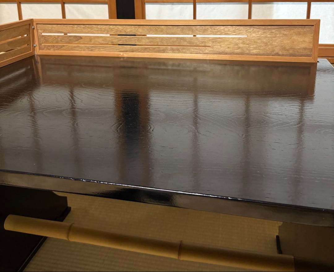 【中古品】茶道具 点茶盤 掻合塗 表用セット