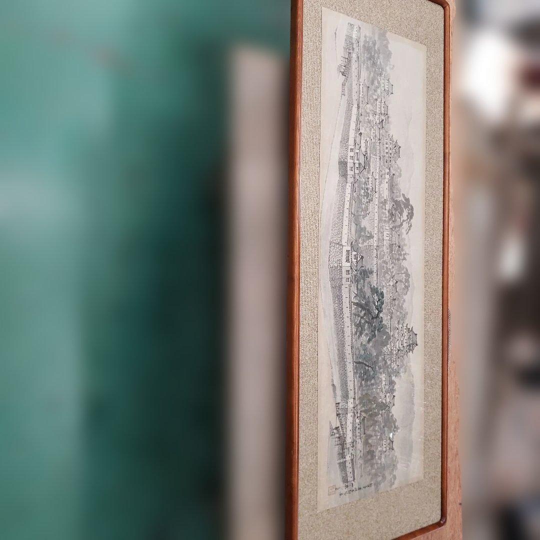 水墨画 城と風景 大判